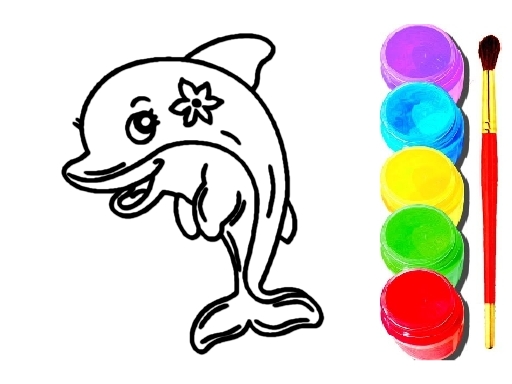 Livre de coloriage de dauphin gratuit sur Jeu.org
